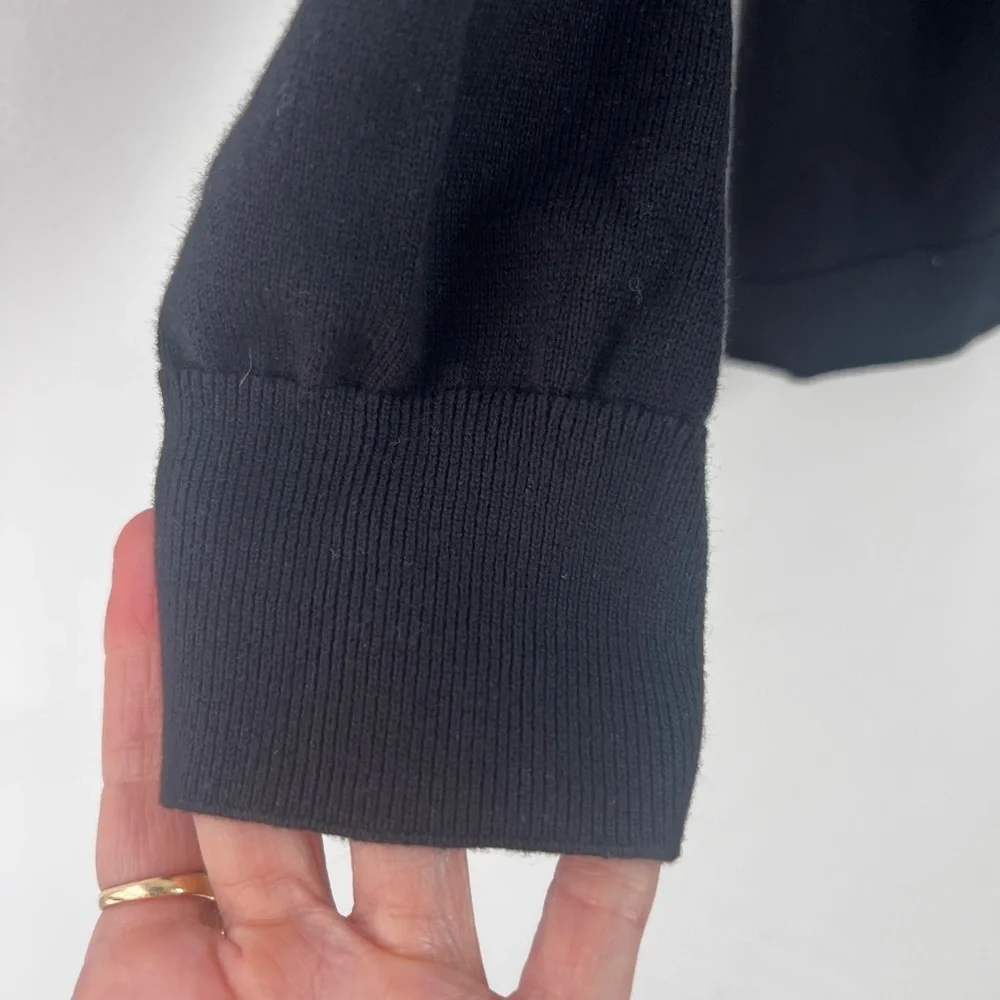 J. Crew Factory Men's Black‎ 100% Cotton Crewneck Sweater-Tee Preppy Classic XL